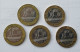 Lot De 5 Pièces De 10 Francs Bicolore Génie De La Bastille 1988, 1989, 1990, 1991, 1992 - Gad 827 - 10 Francs