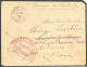 Lettre Cad "Corps Expedre/Cambodge" Août 1902 Sur Enveloppe En FM Pour La France, à Côté, Grand Cachet Rouge Du Commanda - Cambodja