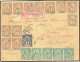 Lettre Cad Bleu "Guadeloupe/Saint Barthelemy" Mars 1901 Sur N°27 + 28 (12) + 30 Bande De Cinq, Sur Enveloppe Recomm. Pou - Other & Unclassified