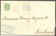 Lettre Cad Bleu "Inde/Pondichéry. CG No 17 Sur Imprimé Complet Pour Bordeaux, 1880. TB. - R. - Altri & Non Classificati