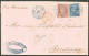 Lettre Cad Bleu "Inde/Pondichéry". CG No 18 + France No 90 Sur Lettre Pour Bordeaux, 1881. - TB. - RRR. - Sonstige & Ohne Zuordnung