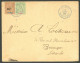 Lettre Cad Bleu "Trinité/Martinique" Sept 1904 Sur N°44 + 52, Sur Enveloppe Pour Besançon. - TB - Andere & Zonder Classificatie