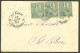 Lettre Cad Bleu "Réunion/Ligne SV (ligne Sous Le Vent). CG 49 (3) Sur Enveloppe Pour Saint-Pierre, 1889. - TB. - Otros & Sin Clasificación