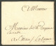 Lettre Enveloppe Avec Texte Adressée En Franchise à Saint Marc. Texte Daté Au Port Au Prince Le 29 Octobre 1753. Au Rect - Haïti