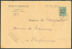 Lettre Cad "Saint Louis/Sénégal", No 7c Double Surcharge Noire Et Rouge. Enveloppe Pour Rufisque, 1892. Pièce Unique. -  - Other & Unclassified