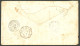 Lettre Losange "OCN" Sur CG N°5 Bande De Trois, à Côté Cad "Taiti(Océanie)/Papeete", 1865, Sur Enveloppe Pour Wintzenhei - Altri & Non Classificati