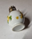 Lampe à Huile En Céramique Blanche Fleurie Ancienne Vintage - Altri & Non Classificati