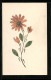 AK Blume Aus Gewerbeberechtigungs-Formular, Collage  - Briefmarken (Abbildungen)