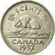 Monnaie, Canada, George VI, 5 Cents, 1937, Royal Canadian Mint, Ottawa, TTB - Canada