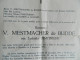 NOBLESSE +YALTA +BRUXELLES  : FAIR PART DE DECE DE LUDMILA DIMITRIEFF BARONNR V.MESTMACHER DE BUDDE 1884-1953 - Obituary Notices