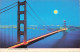 ETATS-UNIS - Golden Gate Bridge At Night - A Time Exposure Photograph Captures The Awesome Beauty - Carte Postale - San Francisco