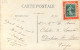 Porte Timbre Rouge Dieu Protège La France Semeuse 5c. Vert Sur Carte Postale Fantaisie 1911 - Altri & Non Classificati