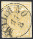 O 1850, 5 Cent. Giallo Ocra, Usato, Cert. Steiner (Sass. 1) - Lombardo-Vénétie