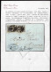 Cover 1856, Lettera Da Milano Del 30.9 Per Brescia Affrancata Con Tre 10 Cent. Nero Carta A Mano, Ciascuno Con Spazio Ti - Lombardo-Vénétie