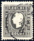 O 1859, 3 Soldi Nero Grigio II Tipo, Ben Centrato E Leggero Annullo; Cert. Goller (Sass. 29a, € 425) - Lombardije-Venetië