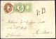 Cover 1862, Lettera Di Tre Sezioni Da Padova 18.12.1863 Per Milano Con Affrancatura Mista Coppia 3 Soldi Verde Giallo, S - Lombardy-Venetia