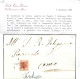 Cover Viggiù, SD Punti 12, Lettera Del 7.2.1853 Per Como Affrancata Con 15 Cent. Rosso Vivo III Tipo Carta A Mano, Cert. - Lombardo-Vénétie