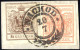 Piece "NACHOD", Briefstück Mit 3 Kr. Rot + 6 Kr. Braun, 48 Müllerpunkte, Mi. 3-4 - Autres & Non Classés