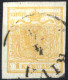 O 1850, 1 Kr. Orange In Type I HP, Papierkorn, Entwertet "RIVA 4/4", Befund Goller, ANK 1b / HP - Other & Unclassified