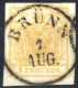 O 1850, 1 Kr. Orangeocker In Type Ib HP, Entwertet "BRÜNN 1.AUG", Befund Goller, ANK 1 / HP - Autres & Non Classés