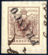 Piece 1850, 6 Kr. Schokoladebraun HP Type III, Sehr Gut Gerandet Und Farbfrisch Auf Briefstück, Mit Einem Kompletten Abs - Other & Unclassified