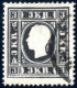 O 1858, 3 Kr. Schwarz Type I, Vollzähnig, Farb- Und Prägefrisch, Kopf- Und Typenfrei Gestempelt, Befund Goller (ANK. 11  - Autres & Non Classés