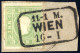 Piece 1859, 3 Kreuzer Grün Type II Auf Briefstück, Vollzähnig, Farb- Und Prägefrisch; Glasklar Gestempelt Mit "11-1 M. W - Sonstige & Ohne Zuordnung