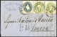 Cover 1863, Brief Vom 27.1.1863 Von Triest Ach Genova, Frankiert Mit Zwei Stück 3 Kr. Grün Und 15 Kr. Blau, Je Sauber Ge - Autres & Non Classés
