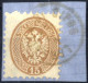 Piece 1863, LARNACA DI CIPRO 31/10, Bränlicher Einkreisstempel Auf 15 Soldi, Befund Goller, Kat. Nr. V23 Mit WZ - Oostenrijkse Levant