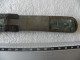 Antique Poignard Couteau Arabe Laiton Bois Et Acier Damas Lame 23 Cm - Decotatieve Wapens