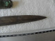 Delcampe - Antique Poignard Couteau Arabe Laiton Bois Et Acier Damas Lame 23 Cm - Decotatieve Wapens