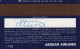 GREECE - Aegean Airlines, Magnetic Member Card, Used - Avions