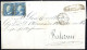 Cover 1859, Lettera Del 8.2.60 Per Palermo Affrancata Con Coppia 2 Gr. Azzurro Chiaro II Tavola, Carta Di Palermo, Firma - Sicily