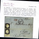 Cover 1862, Lettera Da Genova Il 22.11 Per Lyon (Francia) Affrancata Con Due 20 C. Indaco Dei Quali Uno è Non Dentellato - Other & Unclassified
