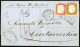 Cover 1863, Due Lettere Spedite Dall'Italia A Civitavecchia: 1) Del 3.10.1863 Da Livorno Affrancata Con IV Em. Di Sardeg - Sardaigne