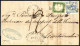 Cover 1863, Due Lettere Spedite Dall'Italia A Civitavecchia: 1) Del 3.10.1863 Da Livorno Affrancata Con IV Em. Di Sardeg - Sardinien