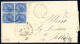 Cover 1880, Lettera Da Civita Castellana Il 24.2 Per Sellano Affrancata Con Quartina Vitt.Em. II 10 C. Azzurro, Cert. Co - Sonstige & Ohne Zuordnung