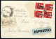 Cover 1944/45, Due Lettere Raccomandate, Una Da Milano Il 21.2.1945 Per Binago Afrrancata Con Coppia Verticale 1,25 Azzu - Sonstige & Ohne Zuordnung