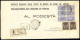 Cover 1944, Tre Lettere (due Raccomandate) Con Affrancature Miste Con "Pacchi Postali" Tollerate Per Posta Ordinaria In  - Autres & Non Classés