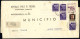 Cover 1945, Quattro Lettere (tre Raccomandate) Affrancate Per 2, 3, 4,80 Lire Con Vari Valori Dell'epoca, - Other & Unclassified