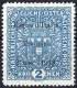 * 1918, 2 Kronen Carta Con Fili Di Seta, "senza Punto Dopo Nov", Firmato Champion, Cert. Avi (Sass. 16/If / 11000,-) - Trentin