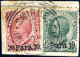 Piece 1908, Piccolo Frammento Di Lettera Affrancato Con 10 Para Su 5 C. Verde E 20 Para Su 10 C. Rosa, Annullo "SMIRNE ( - Albanien