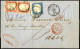 Delcampe - Cover Sardegna 1850/61, Lotto Di Sei Buste Con Annullamenti Della Liguria, Una Busta Con Sass. 2 Da Genova, Due Buste Co - Sardinië