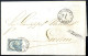 Delcampe - Cover 1864/65, 14 Lettere Affrancate Con 15 C. E 40 C. De La Rue E "ferro Di Cavallo" I, II E III Tipo, Tutte Usate Sull - Sonstige & Ohne Zuordnung