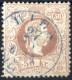 O 1867, 50 Kr. Braun Grober Druck, Mit Blauem Teilstempel Von Wien, Befund Dr. Ferchenbauer, Erlesenes P!, ANK 41 Ib - Autres & Non Classés