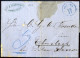 Cover FOKSCHAN In Blau Auf Vollständigem Brief Vom 16.11.1863 Nach Ebensbach (Sachsen), Blauer Taxvermerk "5" (NGr), Rüc - Levant Autrichien