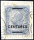 Piece 1903/04,50 Centimes Mit Lackstreifen, Echt Gestempeltes Prachtstück CANEA, Signiert Dr. Ferchenbauer, Aktuelles Fo - Oostenrijkse Levant