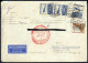 Delcampe - Cover 1930-39, Lot Mit Sechs Zeppelinbriefen Bzw. -karten Mit Verschiedenen Frankaturen; Dabei Nordlandfahrten 1930, Deu - Andere & Zonder Classificatie