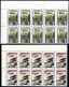 ** 1955, Air Mails "North Pole" Ovpts, Mi. 1789A + 1790A, Mostly Type I Or II, 25 Each Value, Partly In Blocks, V. Fine, - Other & Unclassified