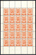 * 1921, SCADTA 60 C. Ziegelrot Im Kompletten Bogen Zu 25 Stück, Fast Postfrisch (minimale Haftspuren, Vermutlich Herstel - Kolumbien